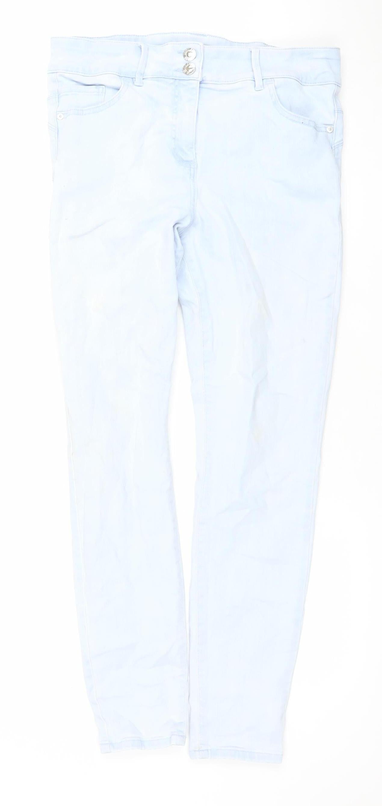 Next Women Light Blue Skinny High Rise Jeans Size 14 Regular
