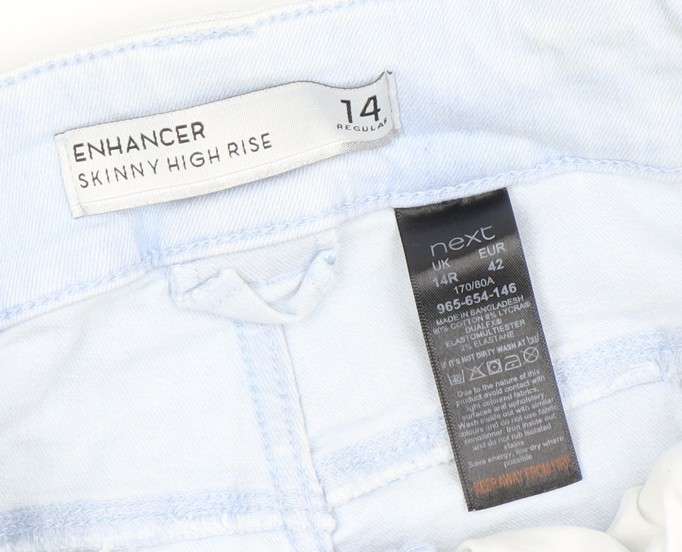 Next Women Light Blue Skinny High Rise Jeans Size 14 Regular