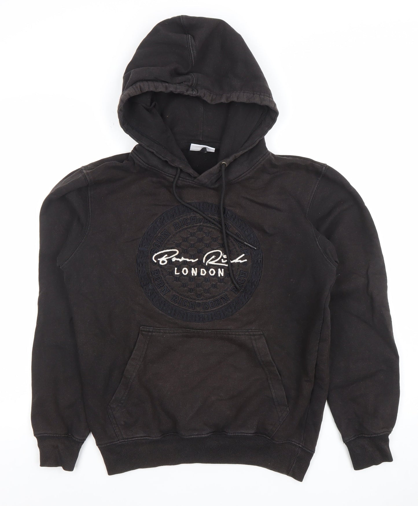 Womens UK Size S Born Rich Black Pullover Hoodie