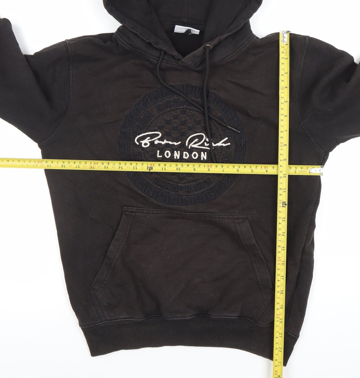Womens UK Size S Born Rich Black Pullover Hoodie