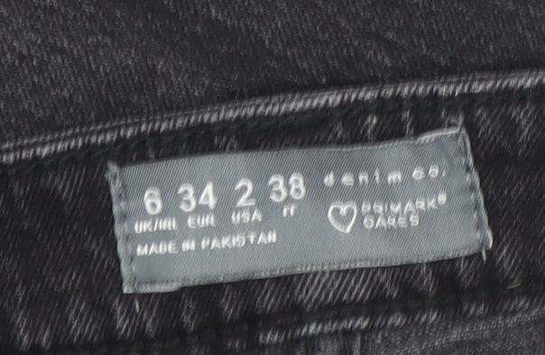 Womens UK Size 6 Primark Regular Fit Straight Black Jeans