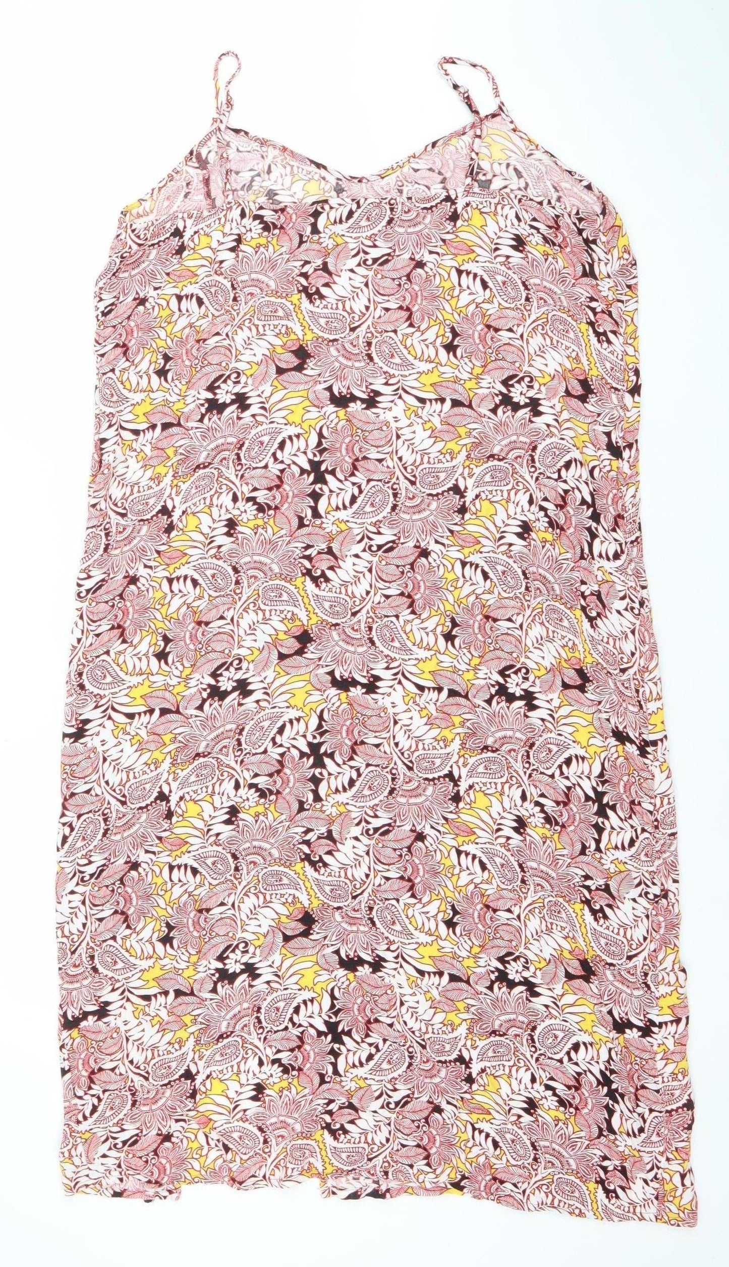 Marks and Spencer Womens Multicoloured Paisley Slip Dress Size 16