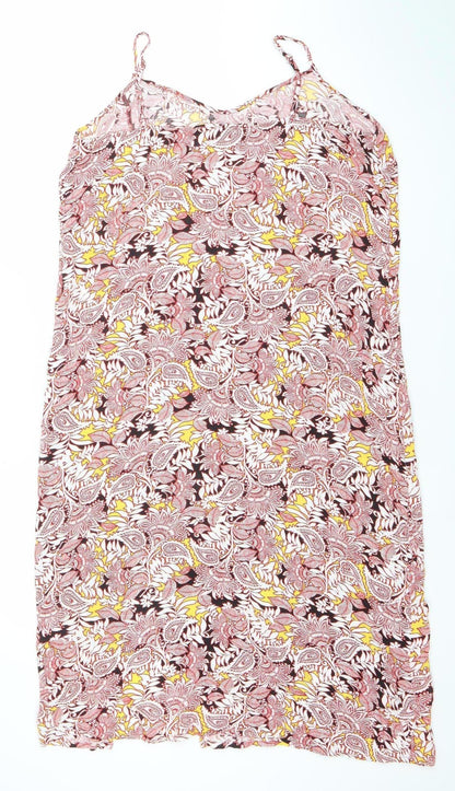 Marks and Spencer Womens Multicoloured Paisley Slip Dress Size 16