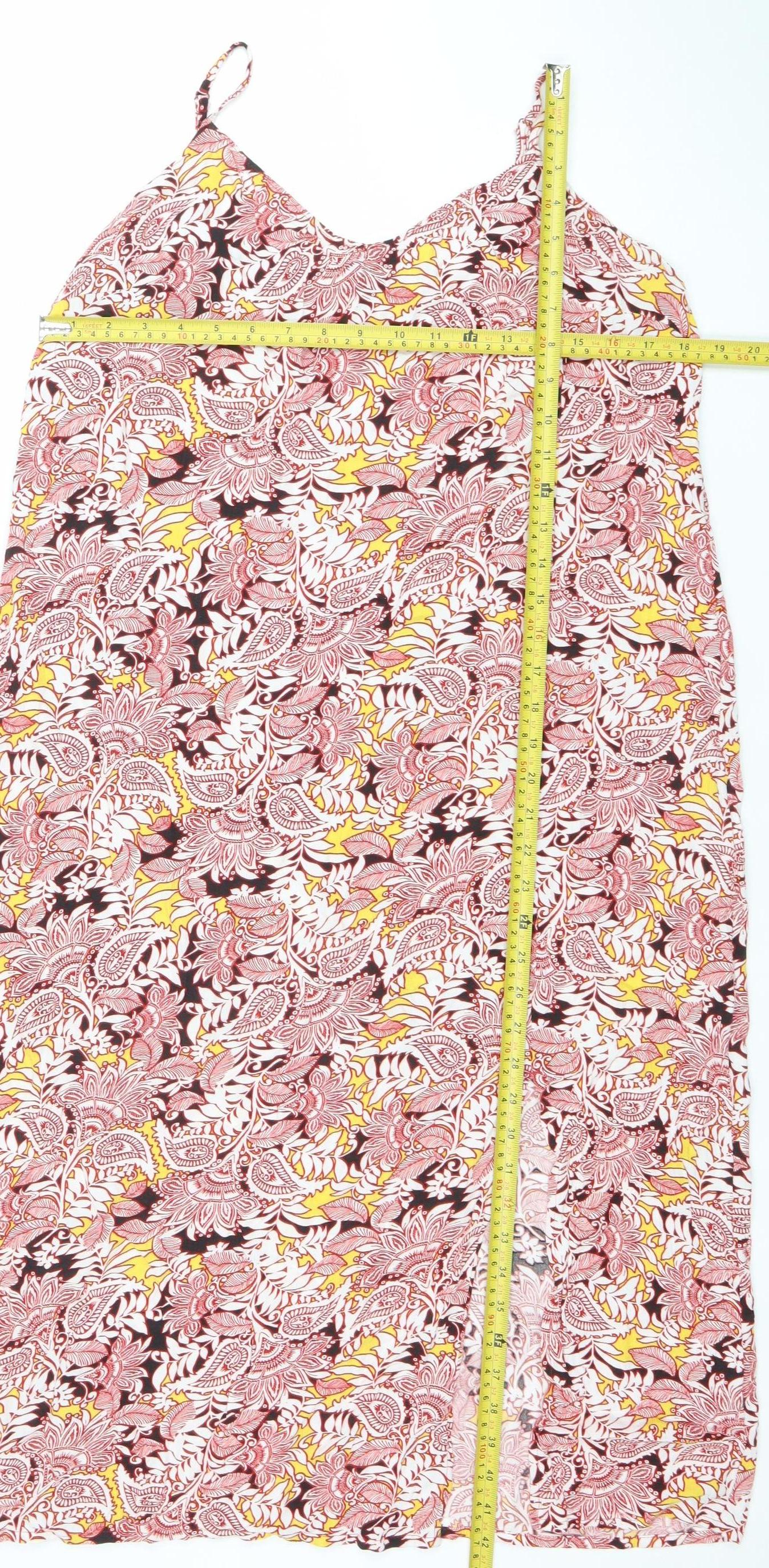 Marks and Spencer Womens Multicoloured Paisley Slip Dress Size 16