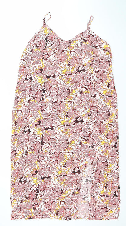 Marks and Spencer Womens Multicoloured Paisley Slip Dress Size 16