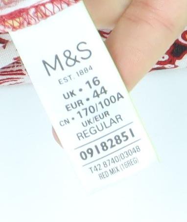 Marks and Spencer Womens Multicoloured Paisley Slip Dress Size 16