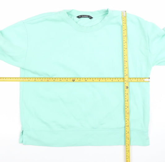 Dunnes Women Mint Green Crew Neck Pullover Sweatshirt Size M