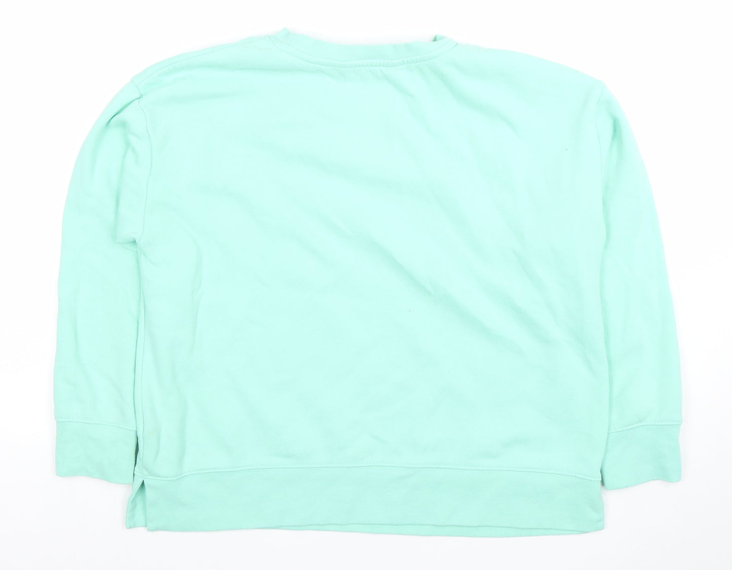 Dunnes Women Mint Green Crew Neck Pullover Sweatshirt Size M