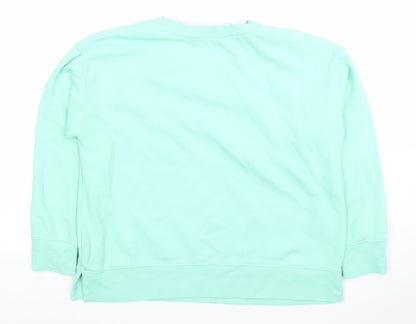 Dunnes Women Mint Green Crew Neck Pullover Sweatshirt Size M