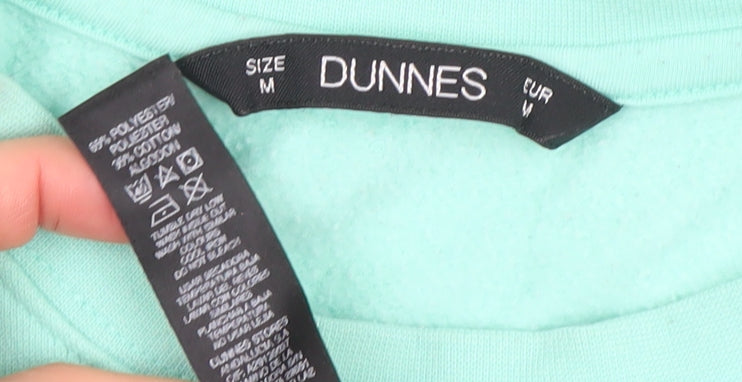 Dunnes Women Mint Green Crew Neck Pullover Sweatshirt Size M