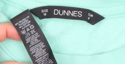 Dunnes Women Mint Green Crew Neck Pullover Sweatshirt Size M