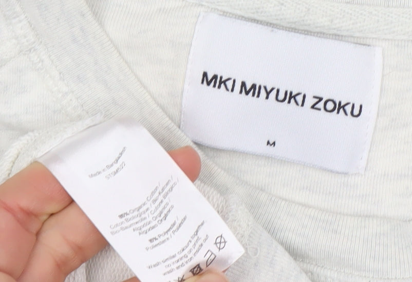Mens UK Size M MKI MIYUKI ZOKU White Pullover Sweatshirt
