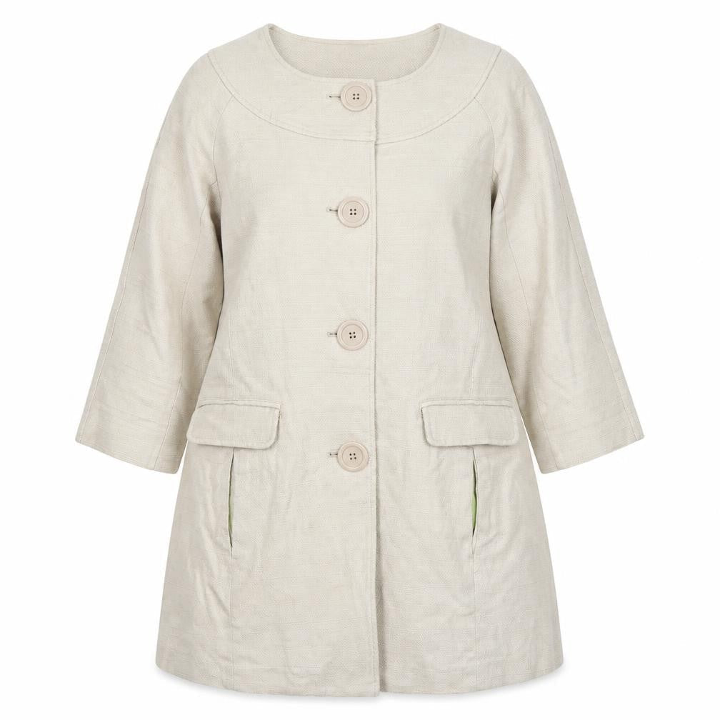 Womens UK Size 8 Boden Beige Overcoat