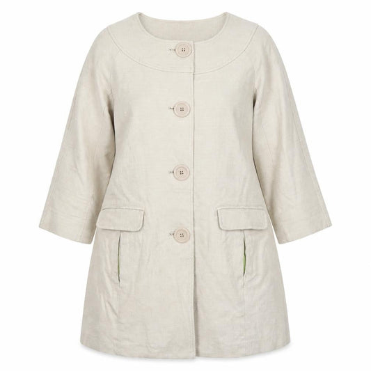 Womens UK Size 8 Boden Beige Overcoat