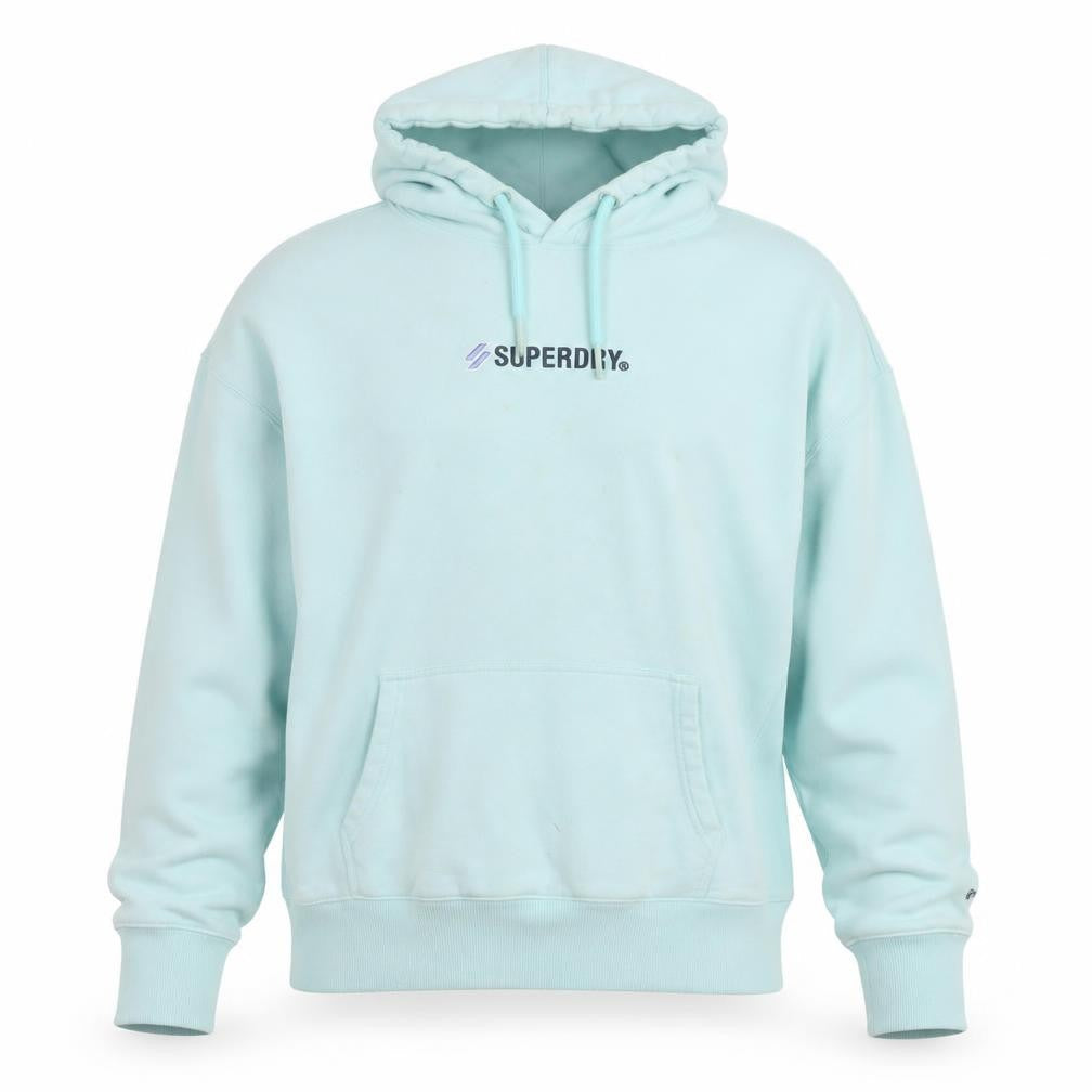 Womens UK Size M Superdry Blue Pullover Hoodie