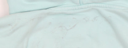 Superdry Women’s Blue Hoodie Size M Pullover Cotton Logo Sweatshirt