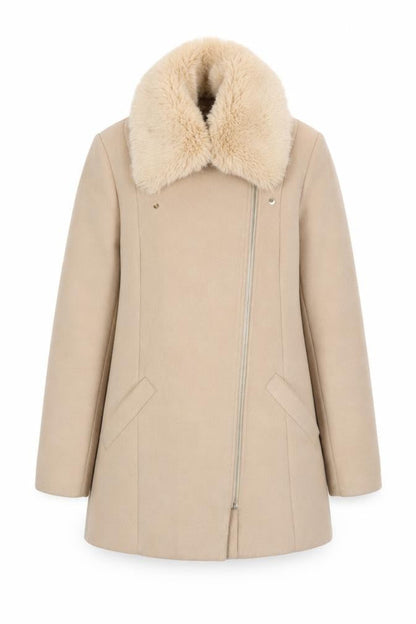 Womens UK Size 8 River Island Beige Overcoat