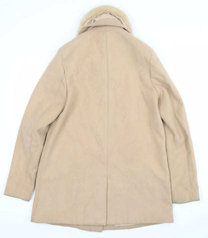 Womens UK Size 8 River Island Beige Overcoat