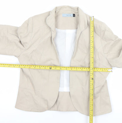 Red Herring Women Beige Size 12 Twill Single-Breasted Blazer Jacket