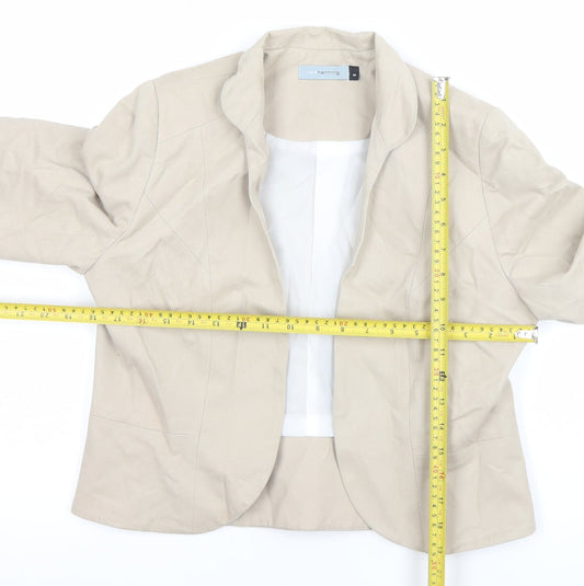 Red Herring Women Beige Size 12 Twill Single-Breasted Blazer Jacket