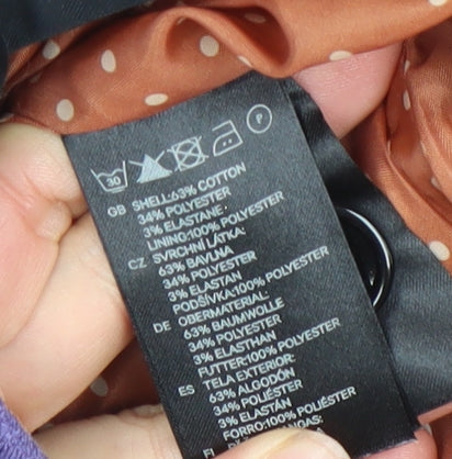 H&M Women's Black Size 10 Cotton Blend Single-Breasted Blazer