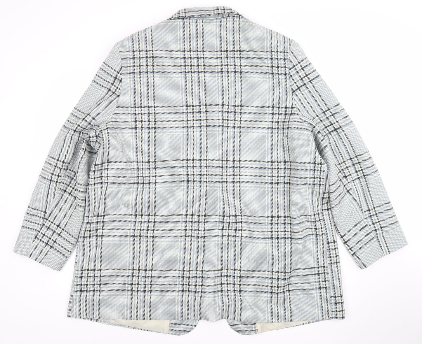 Primark Women Beige Check Single-Breasted Blazer Size 20