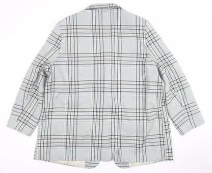 Primark Women Beige Check Single-Breasted Blazer Size 20