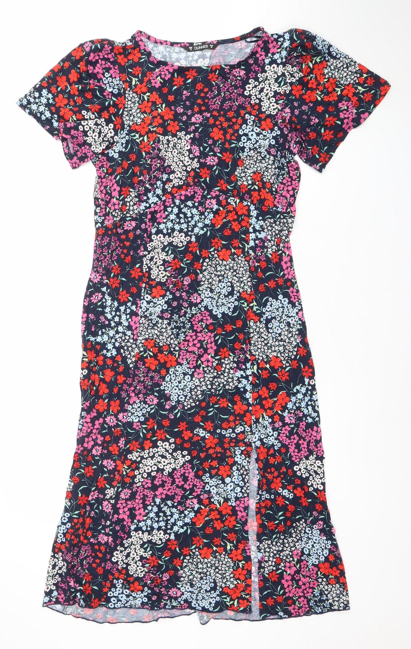 Dunnes Women’s Multicoloured Floral Midi Shift Dress Size 12