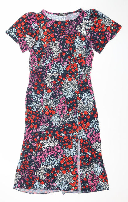 Dunnes Women’s Multicoloured Floral Midi Shift Dress Size 12