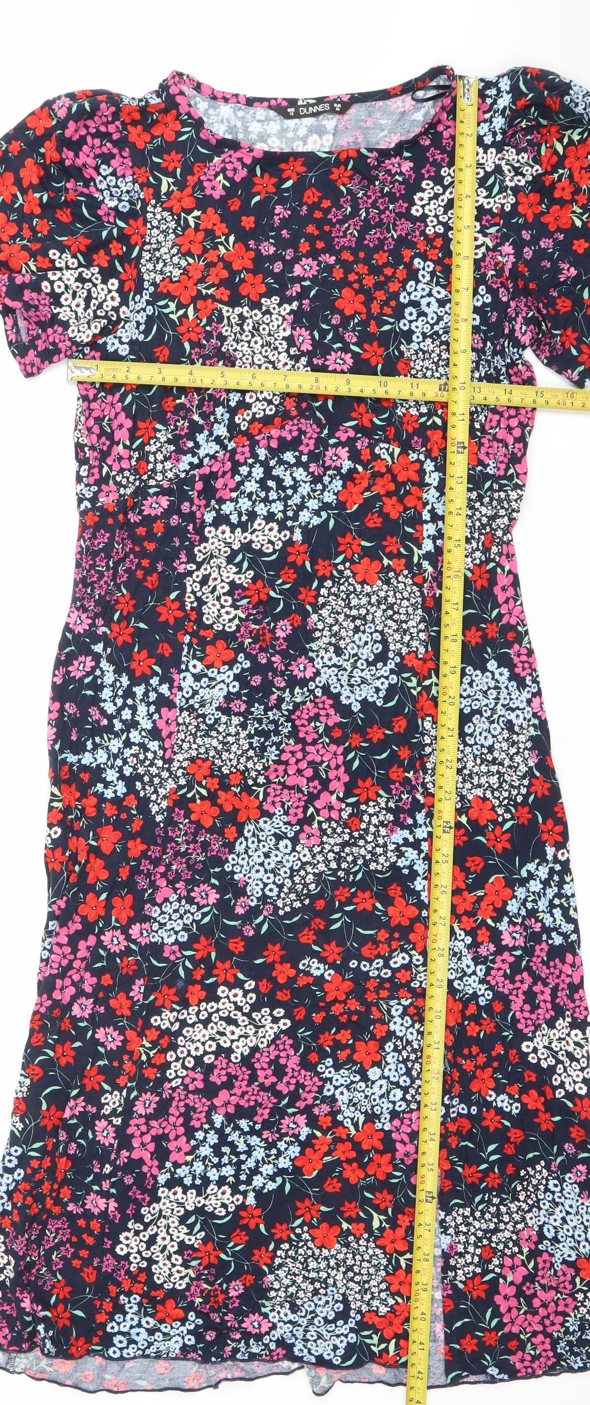 Dunnes Women’s Multicoloured Floral Midi Shift Dress Size 12