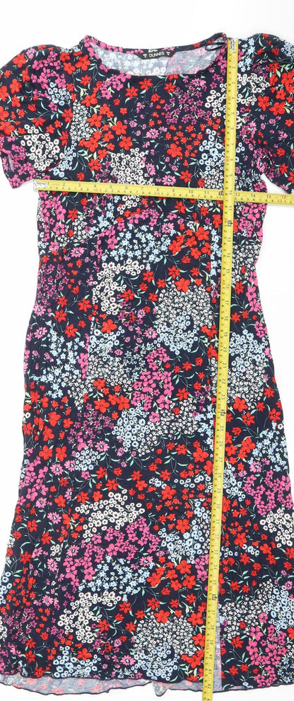 Dunnes Women’s Multicoloured Floral Midi Shift Dress Size 12