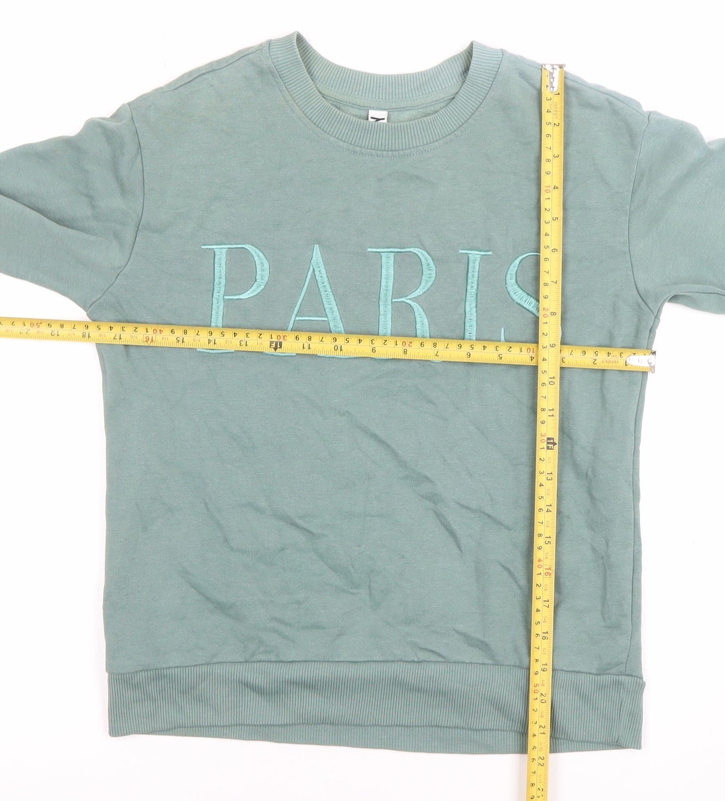 Womens UK Size XS JDY Green Pullover Sweatshirt