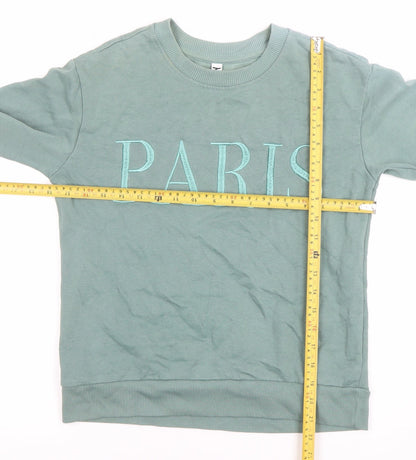 Womens UK Size XS JDY Green Pullover Sweatshirt
