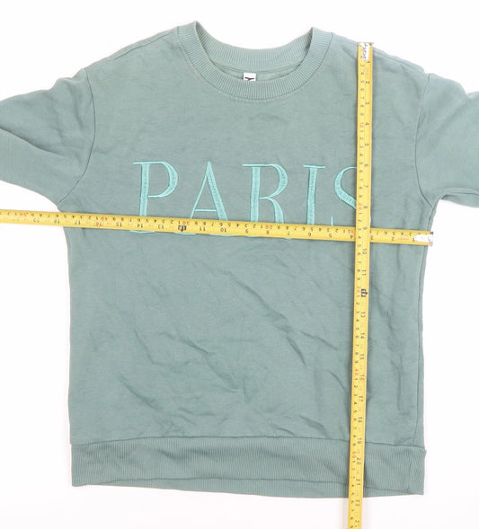 Womens UK Size XS JDY Green Pullover Sweatshirt