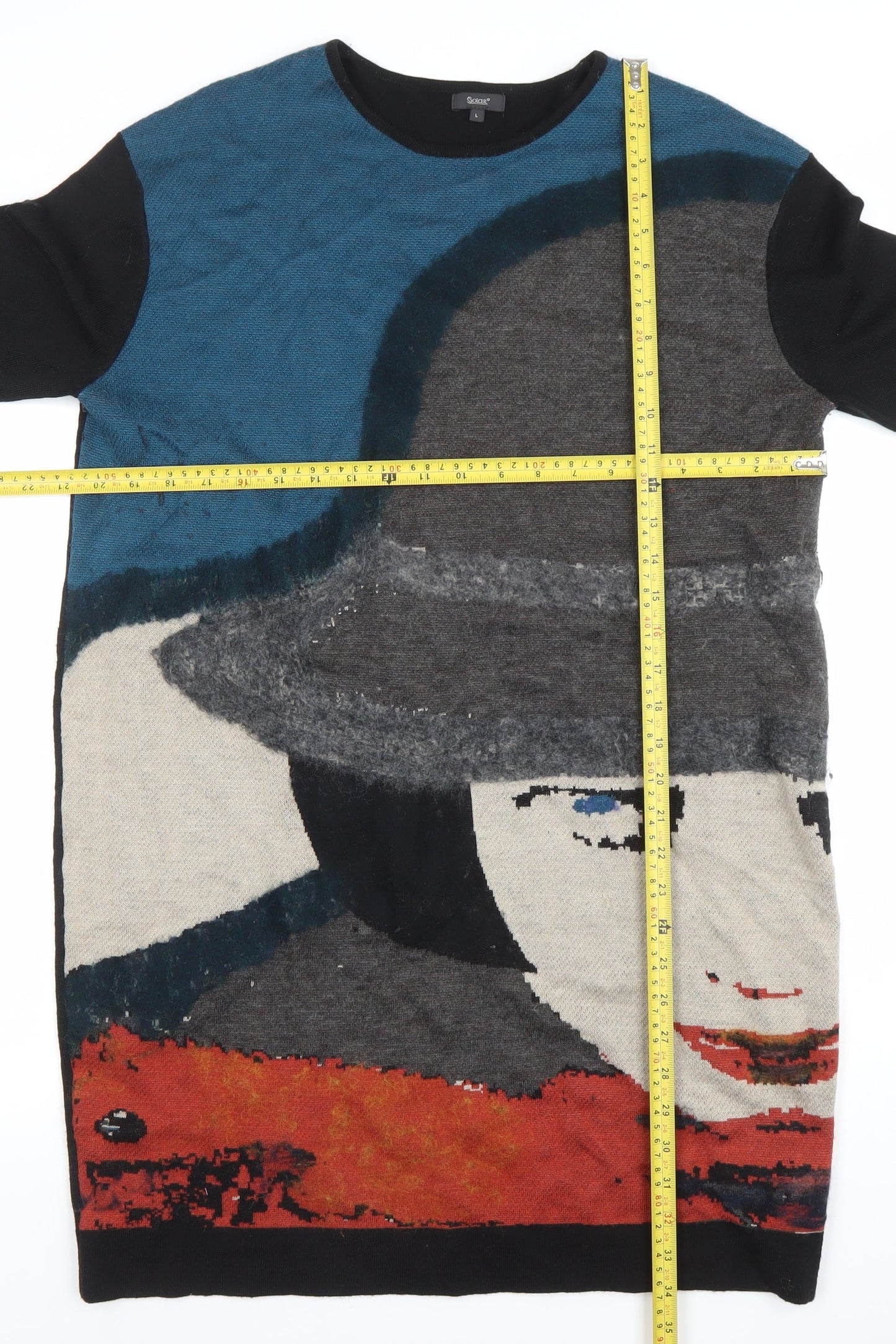 Womens UK Size L S'Oliver Multicoloured Tunic Jumper