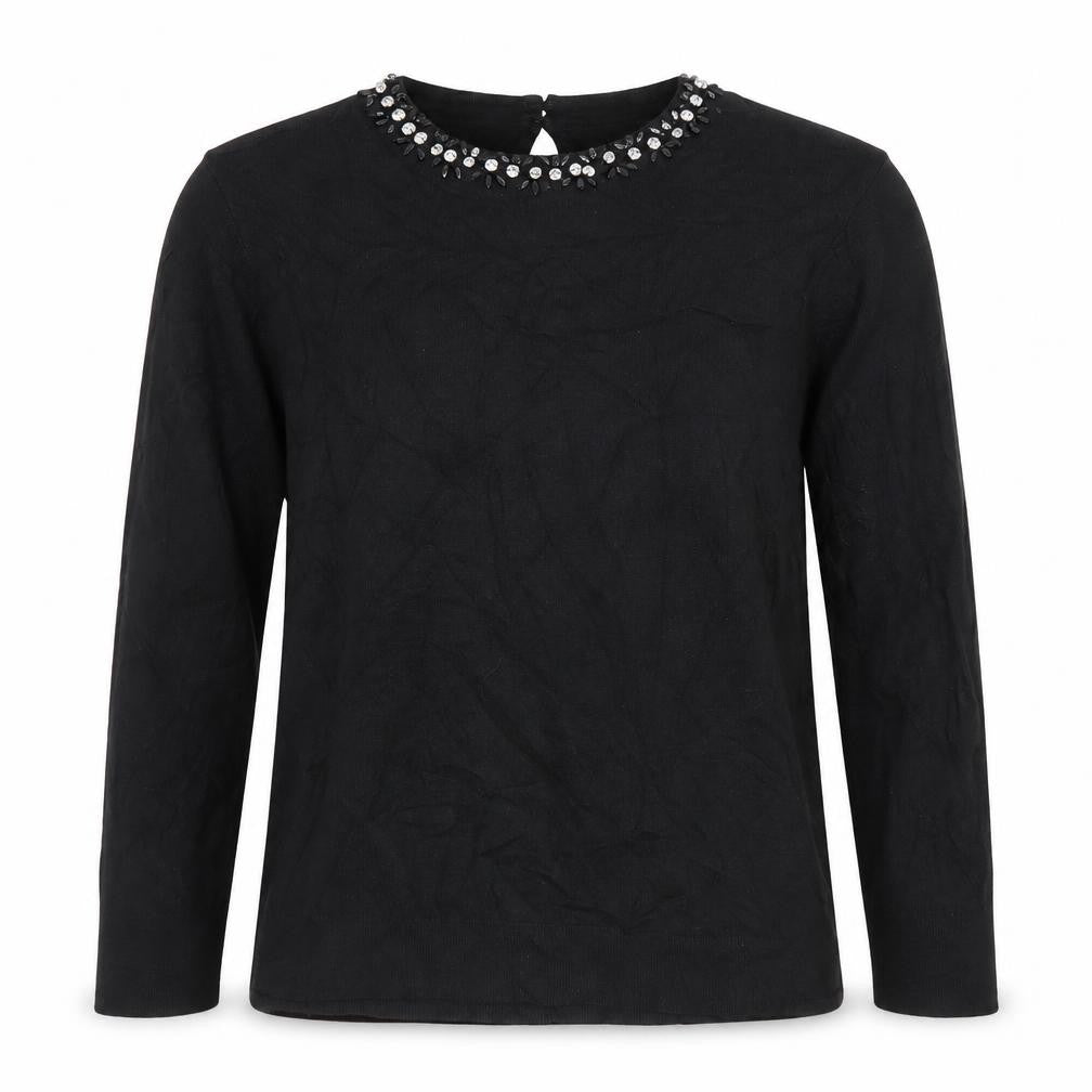 Womens UK Size 14 Warehouse Black Basic Blouse