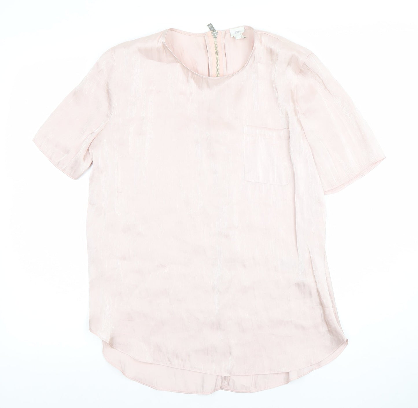 Womens UK Size 12 River Island Pink Basic Blouse