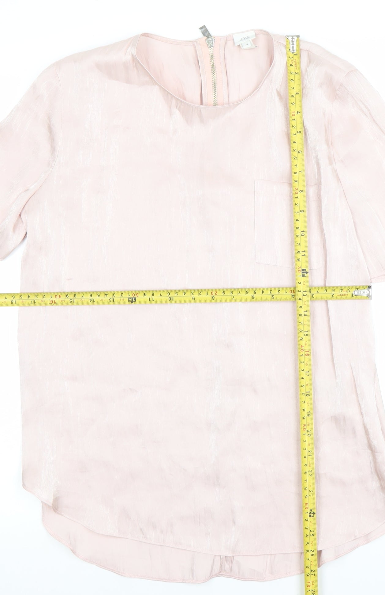 Womens UK Size 12 River Island Pink Basic Blouse