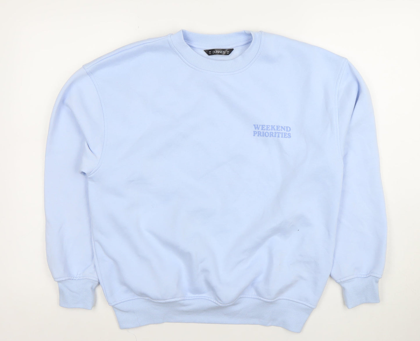 Womens UK Size XS Dunnes Blue Pullover Sweatshirt