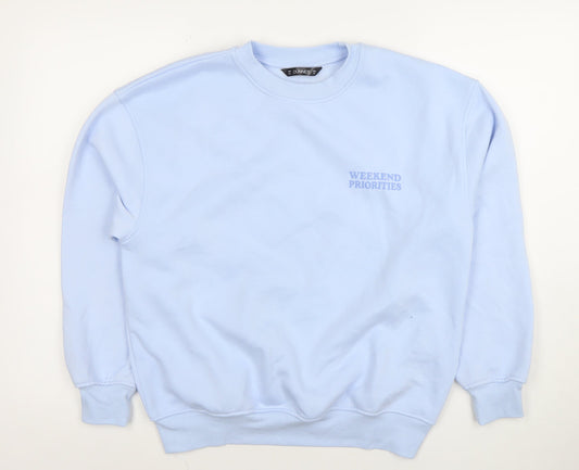 Dunnes Women’s Light Blue XS Pullover Sweatshirt Weekend Priorities