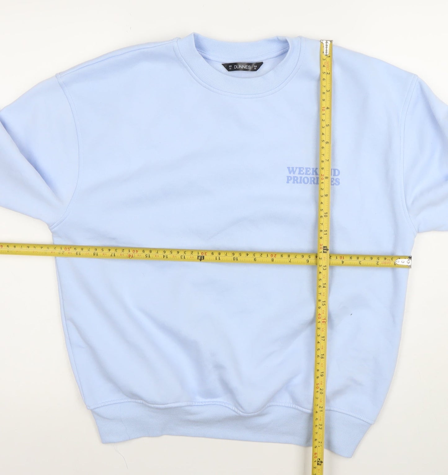 Womens UK Size XS Dunnes Blue Pullover Sweatshirt