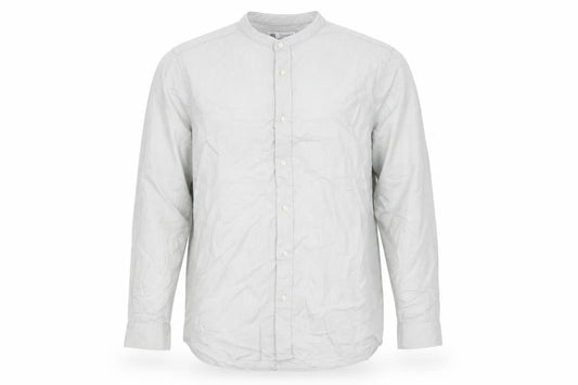 ZARA Men’s Green Band Collar Long Sleeve Cotton Shirt Size L