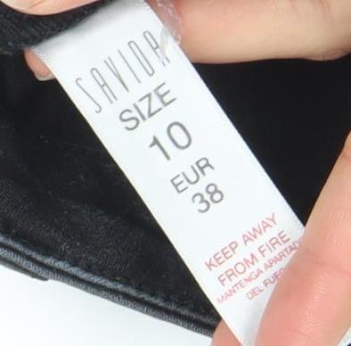 Womens UK Size 10 Savida Slim Fit Skinny Black Jeans