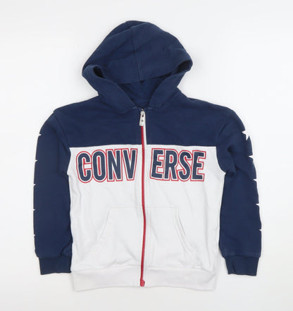 Boys UK Size 5-7 Years Converse Blue Full Zip Hoodie