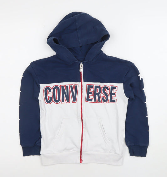 Boys UK Size 5-7 Years Converse Blue Full Zip Hoodie