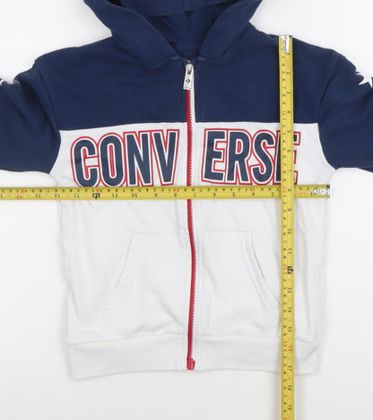 Boys UK Size 5-7 Years Converse Blue Full Zip Hoodie