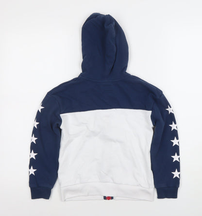 Boys UK Size 5-7 Years Converse Blue Full Zip Hoodie