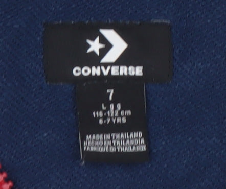 Boys UK Size 5-7 Years Converse Blue Full Zip Hoodie