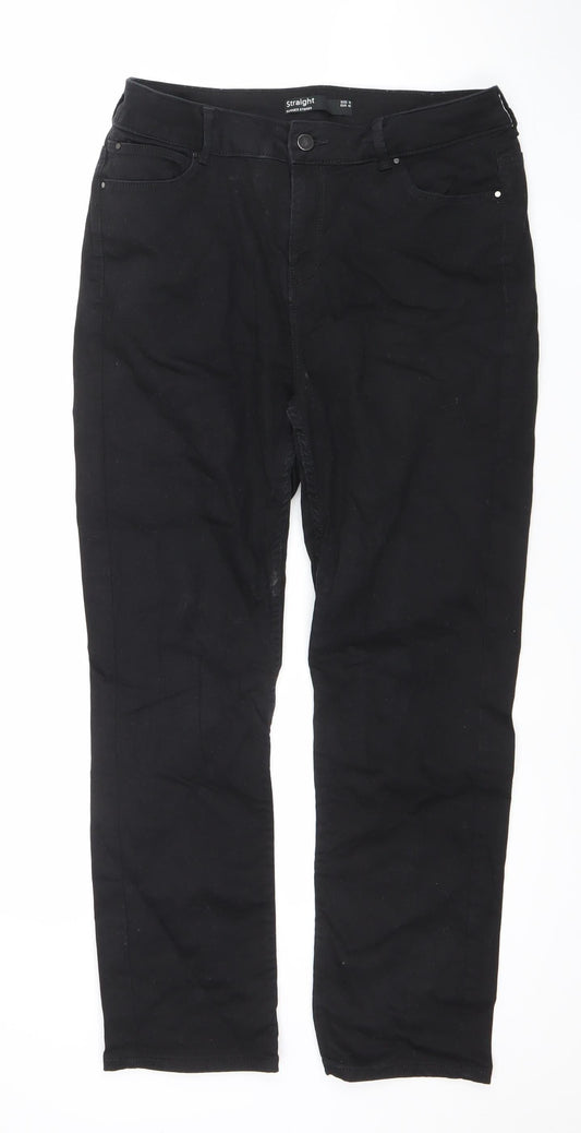 Dunnes Stores Women’s Black Straight Jeans Size 14 Regular Fit