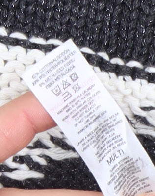 Gallery Womens Multicoloured V-Neck Knit Pullover Jumper Size L